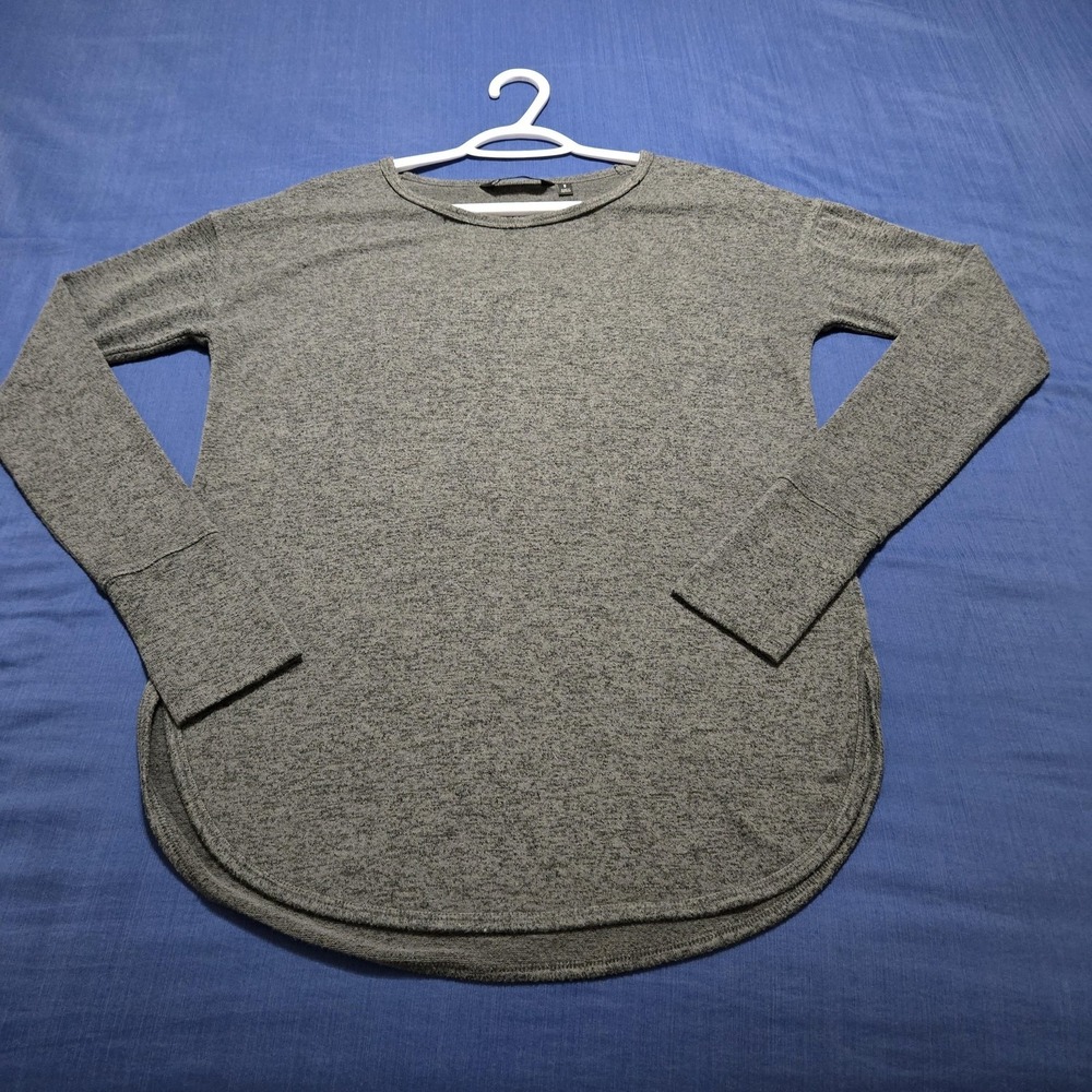 Athleta Shirt Womens Small Gray Long Sleeve Crew Neck‎ Jersey Knit Tunic Comfort